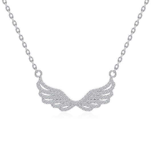 Angel Wings Moissanite Necklace
