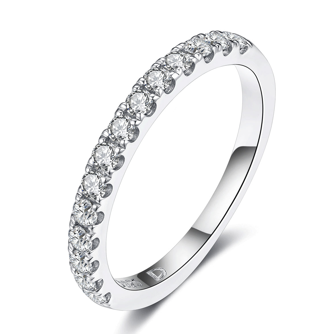 Lab Grown Diamond Half Wedding Bands Rings-Diamond Brilliance, Smarter Value