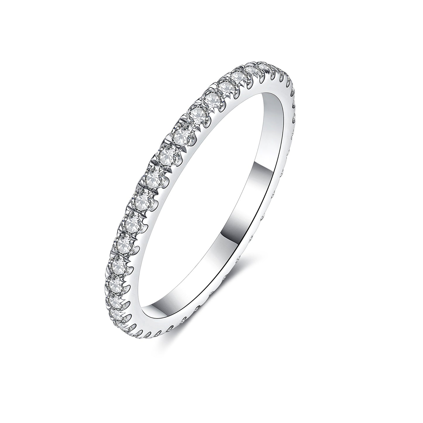 Moissanite Half Eternity Wedding Band for Women 0.2CT/0.35CT