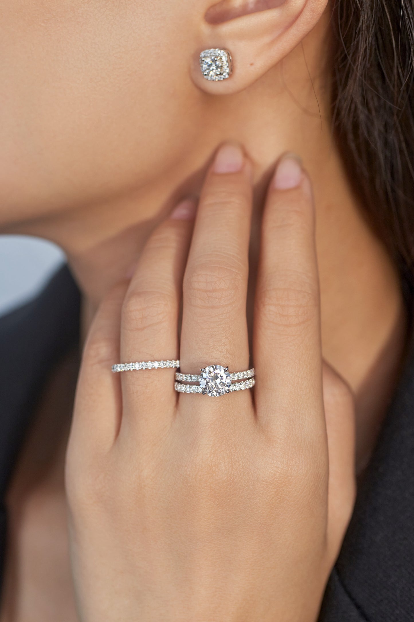 Lab Grown Diamond Half Wedding Bands Rings-Diamond Brilliance, Smarter Value