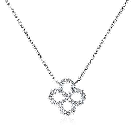 Moissanite Open Clover Necklaces for Women