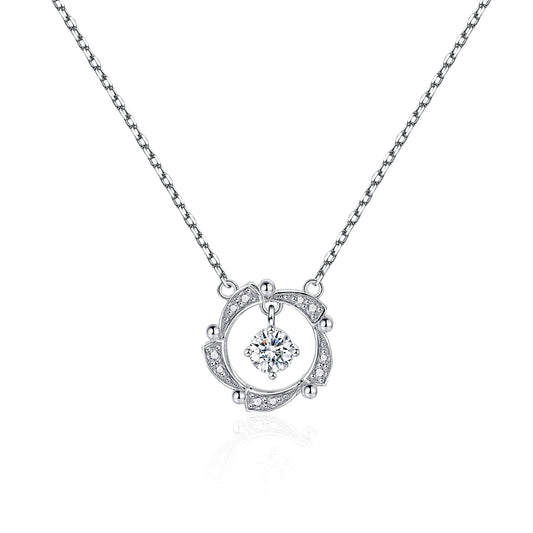 Moissanite Dancing Pendant Necklaces for Women