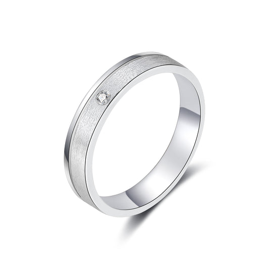 Moissanite Promise Ring for Women In Sterling Silver