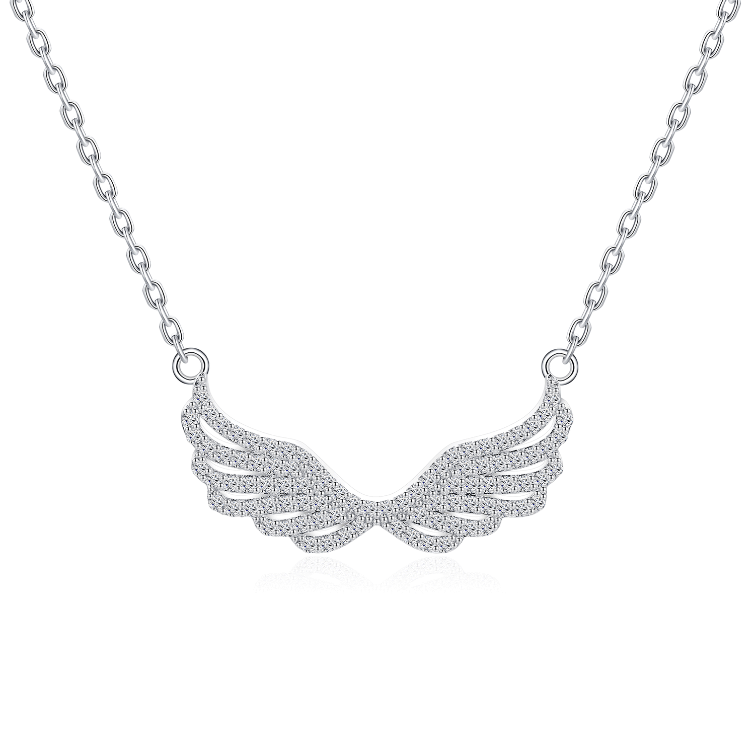 Angel Wings Moissanite Necklace