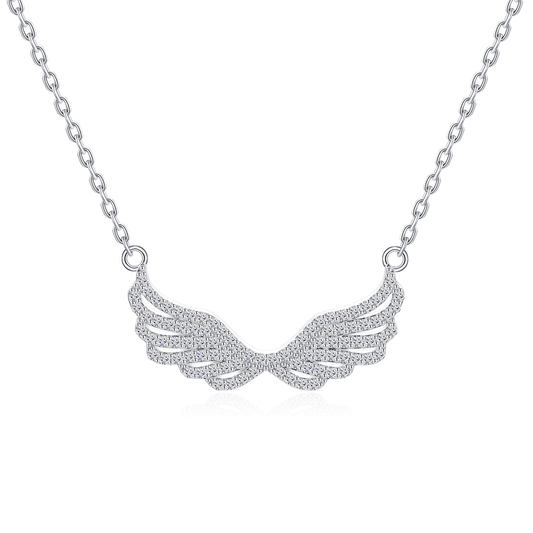 Angel Wings Moissanite Necklace