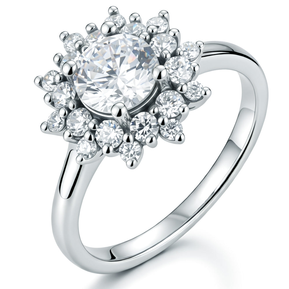 Lab Grown Diamond  Double Halo Engagement Ring for Women