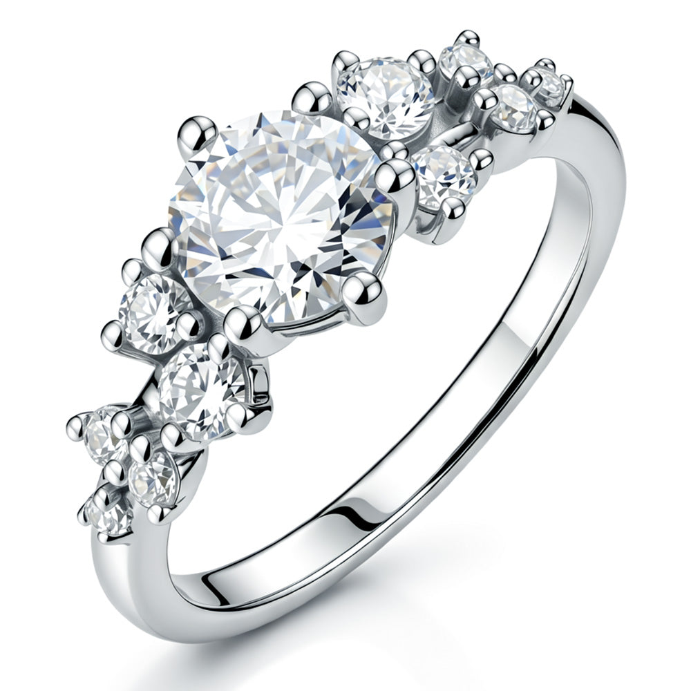 Lab Grown Diamond Cluster Engagement Rings for Women