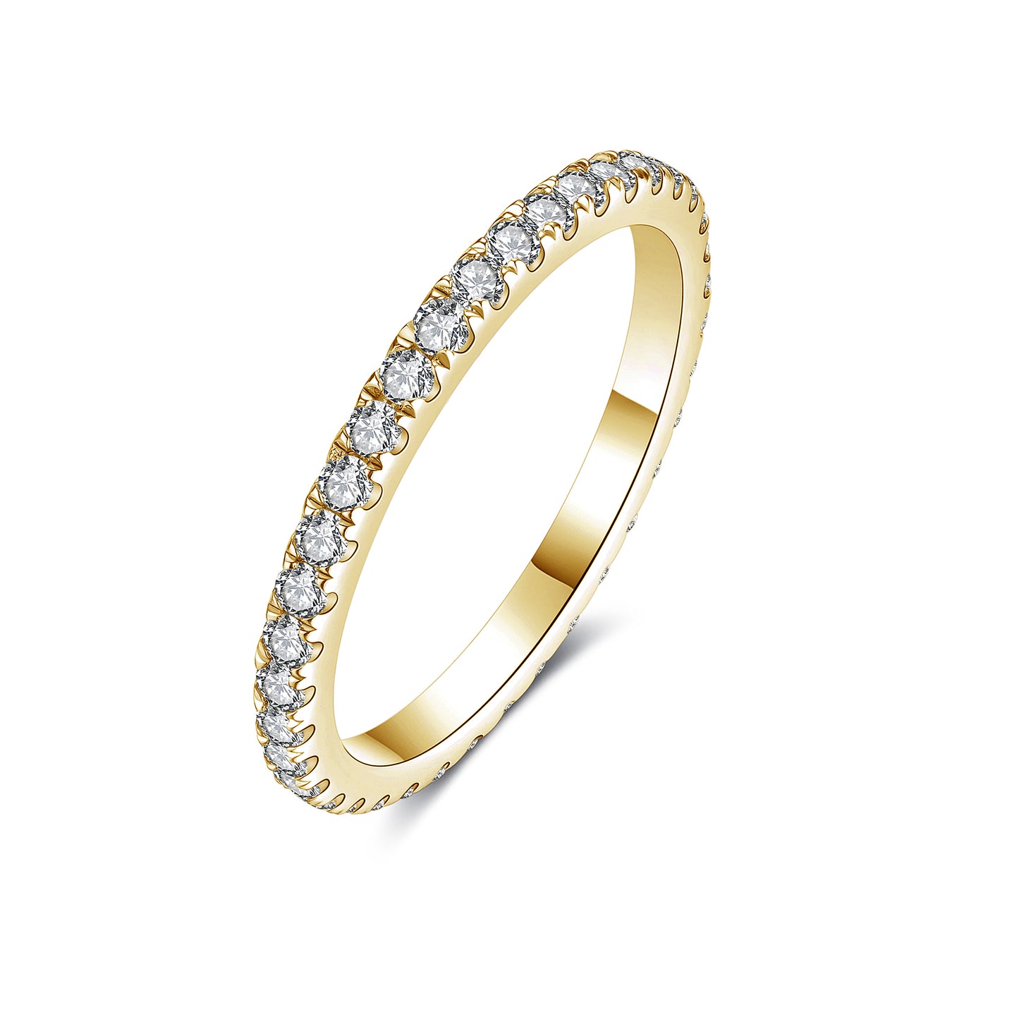 Moissanite Half Eternity Wedding Band for Women 0.2CT/0.35CT