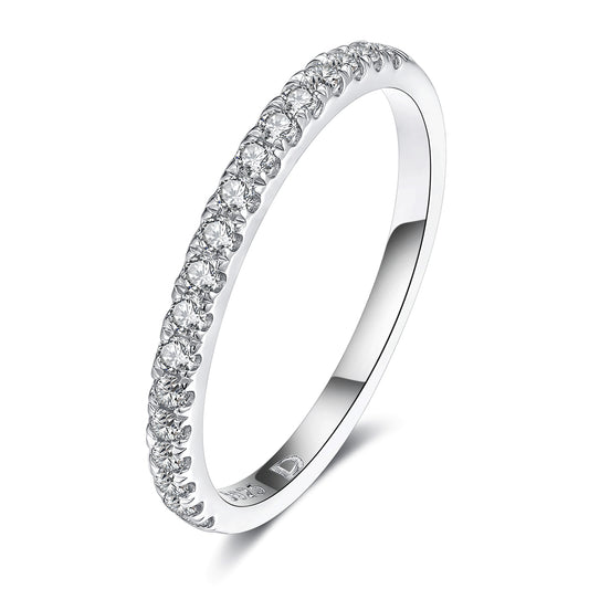 Lab Grown Diamond Half Wedding Bands Rings-Diamond Brilliance, Smarter Value