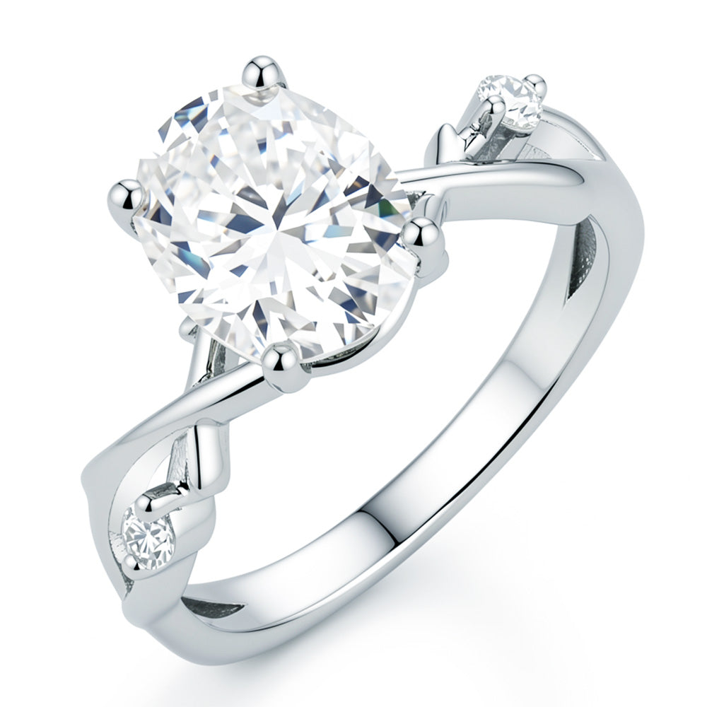 Lab Grown Diamond Twisted Shank Engagement Ring for Women
