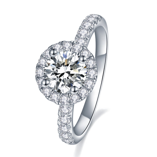 Lab Grown Diamond Round Halo Engagement Rings for Women