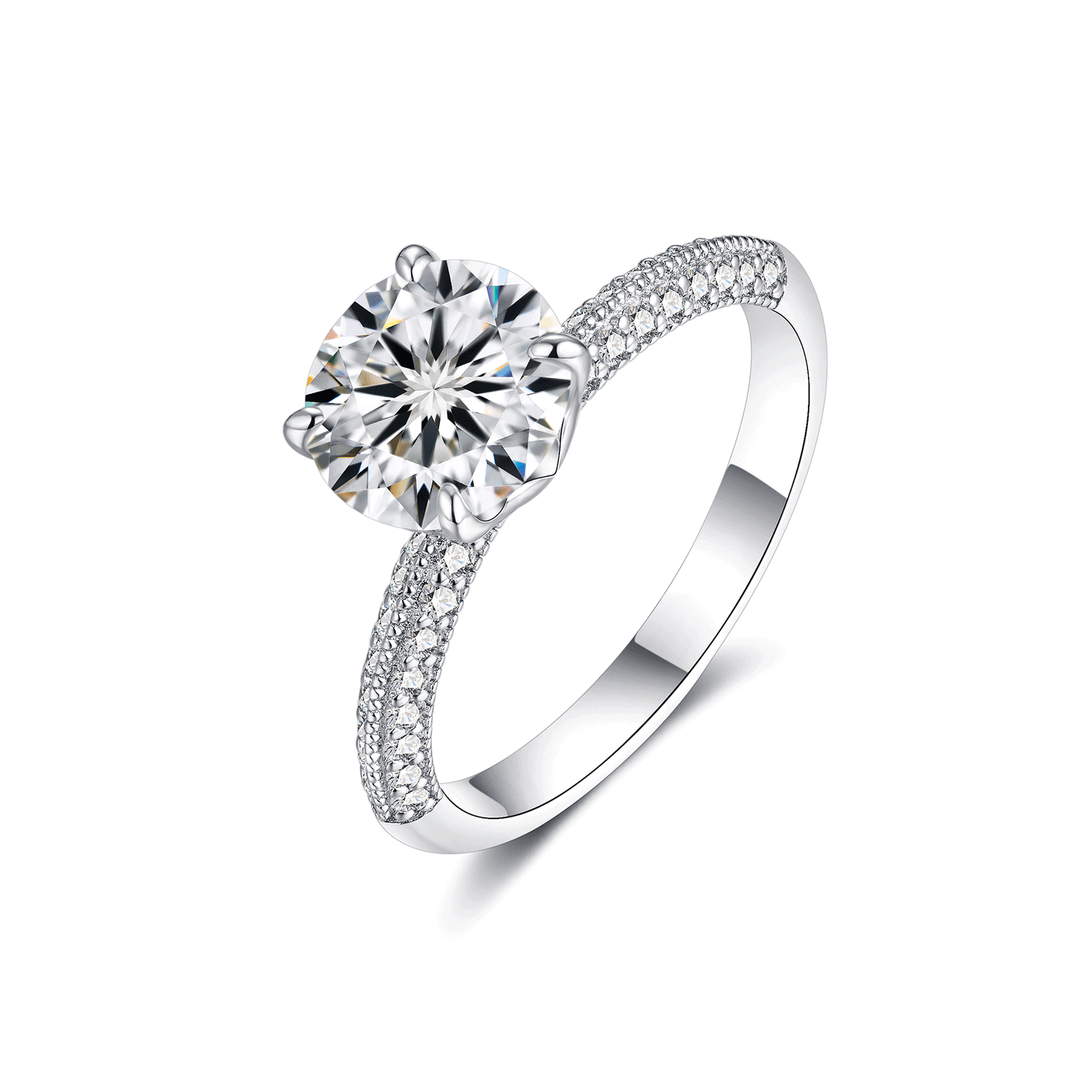 Solitaire Engagement Moissanite Promise Rings for Her