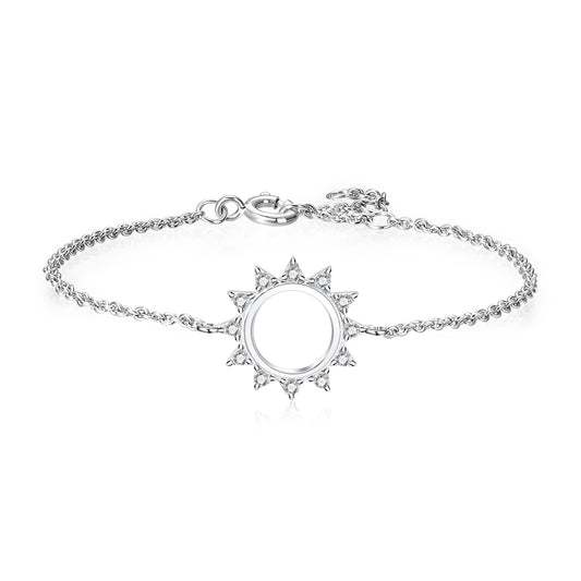 Moissanite Sun Bracelets for Women in Sterling Silver