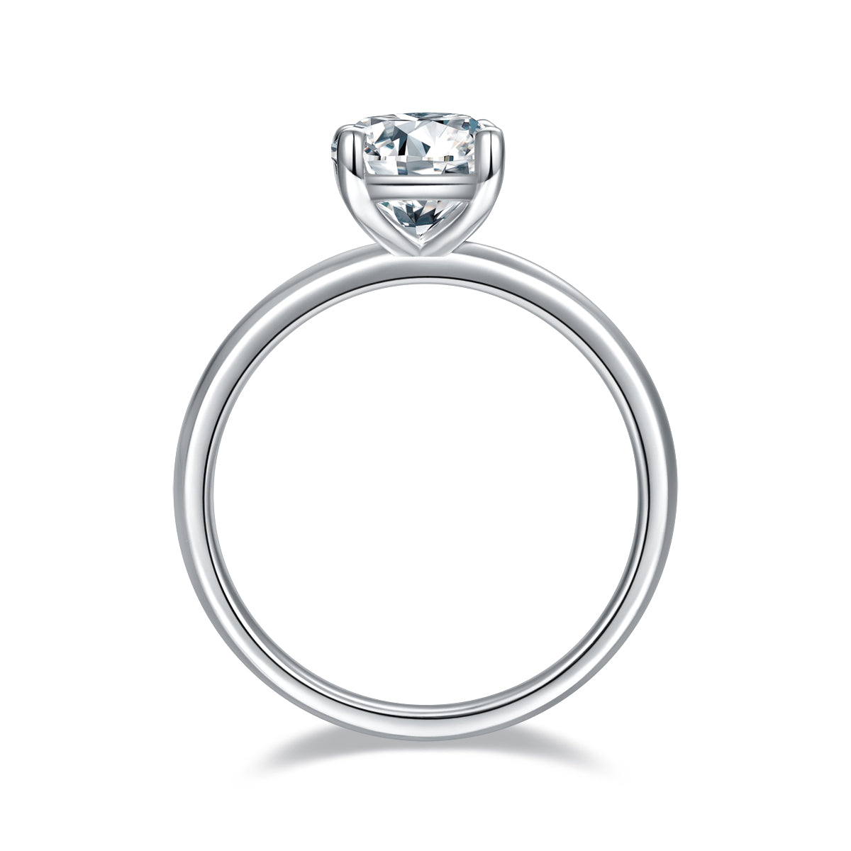1.5CT/2CT Moissanite Solitaire Oval Engagement Rings for Women