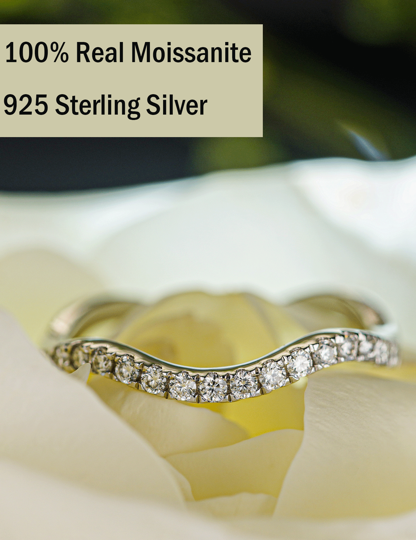 Moissanite Stackable Wedding Bands for Women