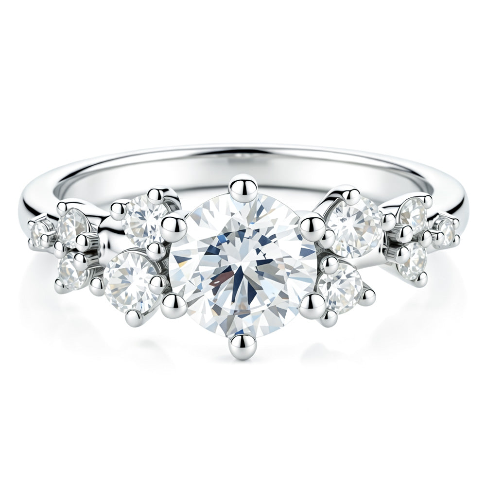Lab Grown Diamond Cluster Engagement Rings for Women
