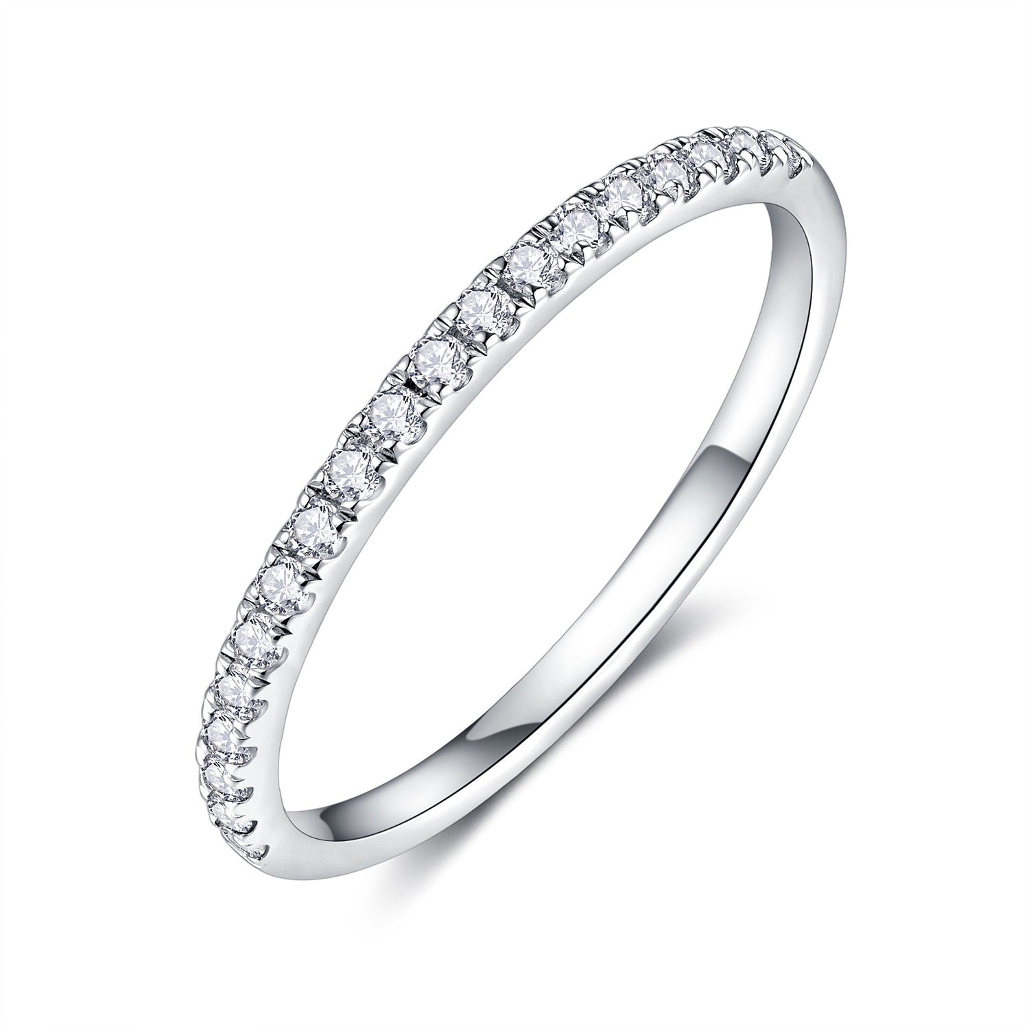 Moissanite Half Eternity Wedding Band for Women 0.2CT/0.35CT