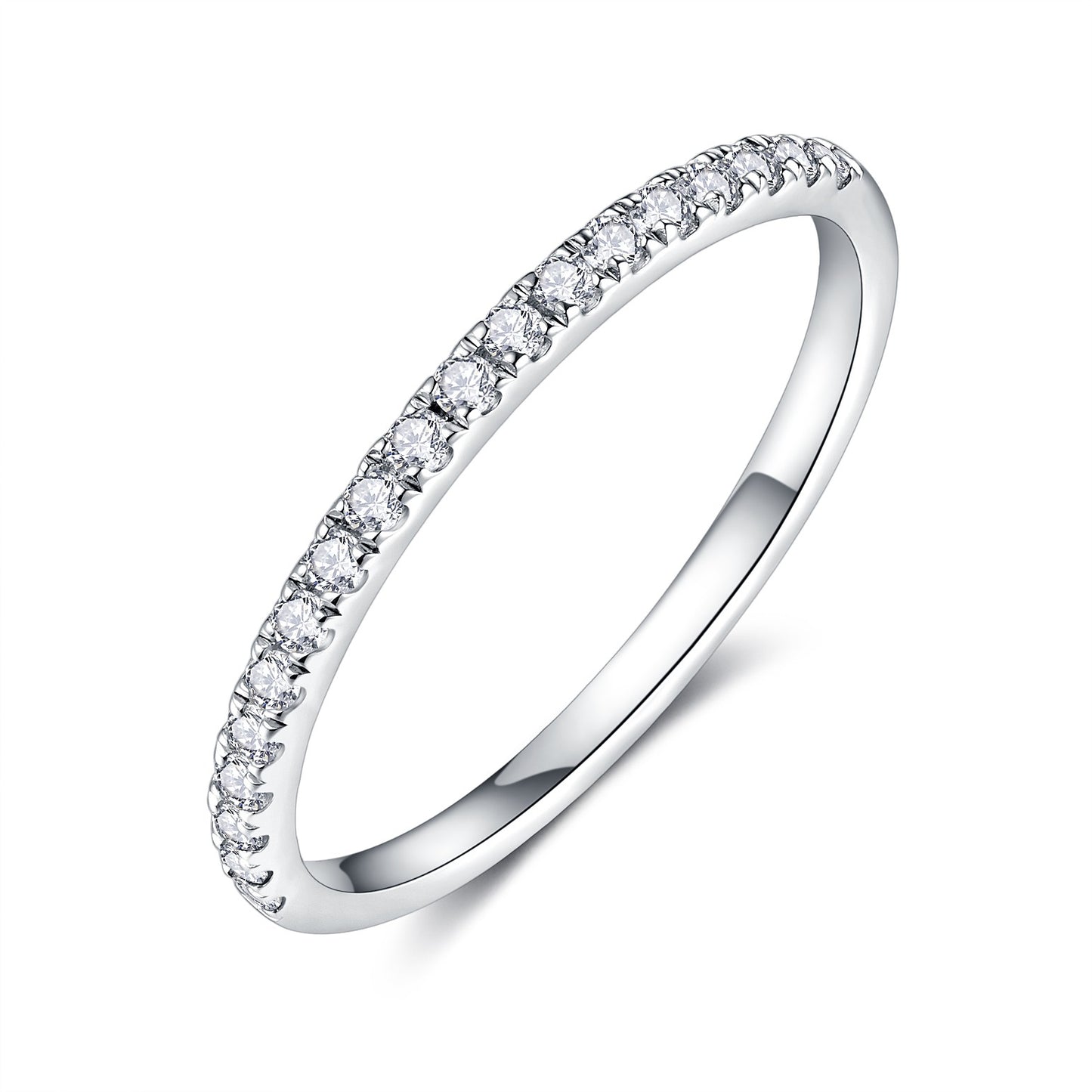 Lab Grown Diamond Half Eternity Wedding Band for Women 0.25CT/0.4CT/0.45CT in 14K Gold