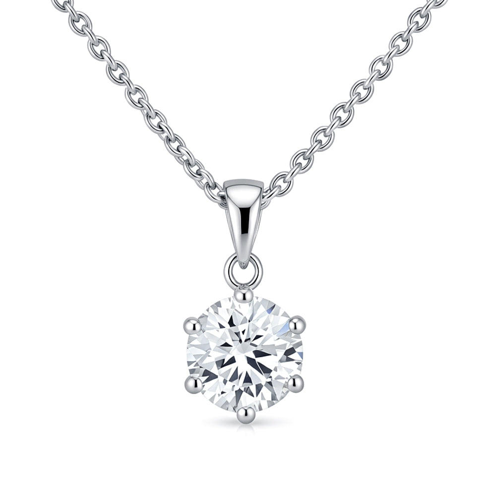 Lab Grown Diamond Solitaire Pendant Necklaces for Women