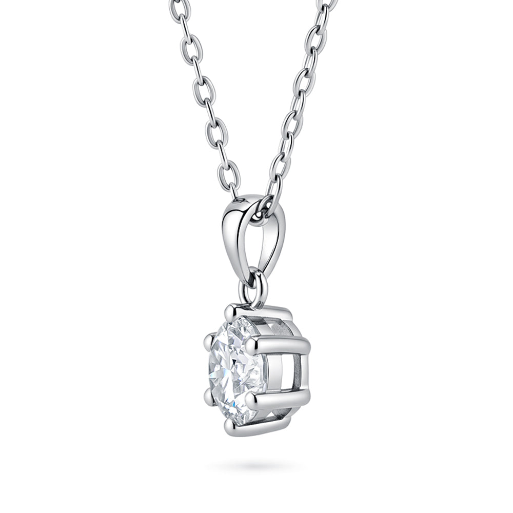 Lab Grown Diamond Solitaire Pendant Necklaces for Women