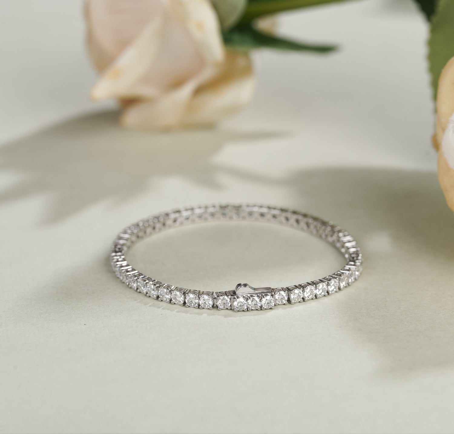 Moissanite Tennis Bracelet for Women in Sterling Silver 2.5/3/4MM