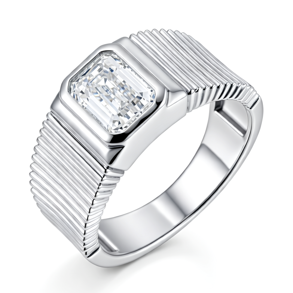Lab Grown Diamond Emerald Cut Engagement Ring for Women