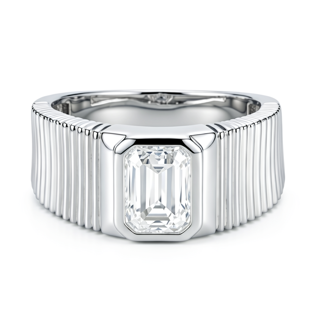 Lab Grown Diamond Emerald Cut Engagement Ring for Women