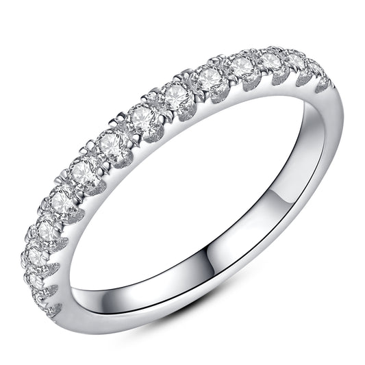 Moissanite Half Eternity Wedding Band for Women 0.3CT/0.42CT