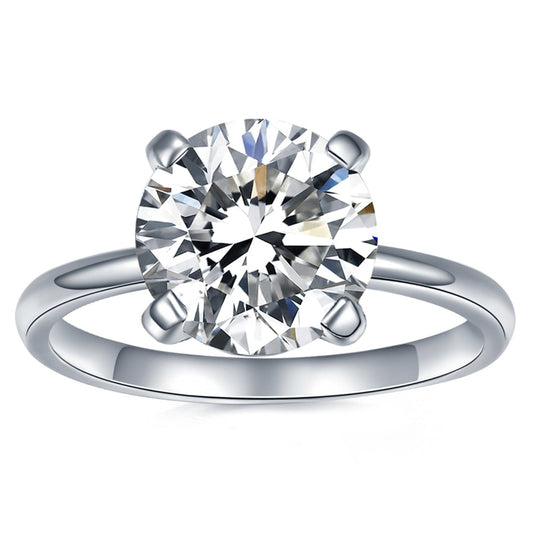 1-4 Carat Moissanite Solitaire Engagement Promise Ring for Women